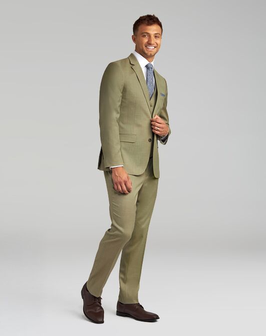 Friar Tux Sage Green Stretch Suit Separates Green Tuxedo - 3