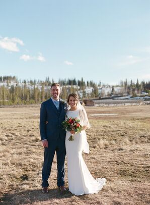 Simple, Form-Fitting Wedding Gown