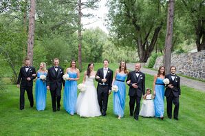 Formal Floor-Length Blue Bridesmaid Dresses