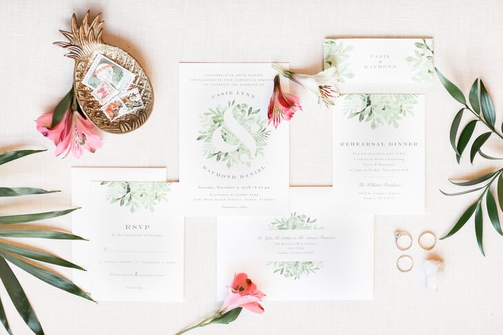 Modern Tropical Wedding Invitations