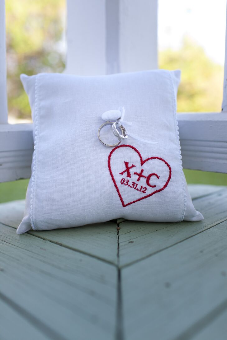 Monogrammed Ring Pillow