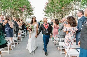 Recessional With Groom in Military Uniform