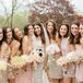 Fun Blush, Ivory and Peach Bridesmaid Dresses