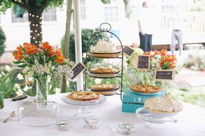 Dessert Table with Pies from Local Bakeries