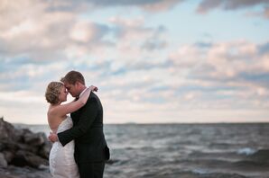 Romantic Couple  Shot Near Waterfront