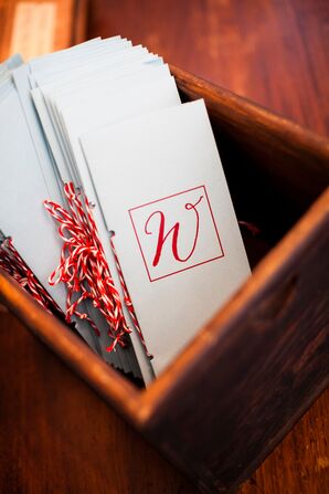 Red Monogrammed Ceremony Programs