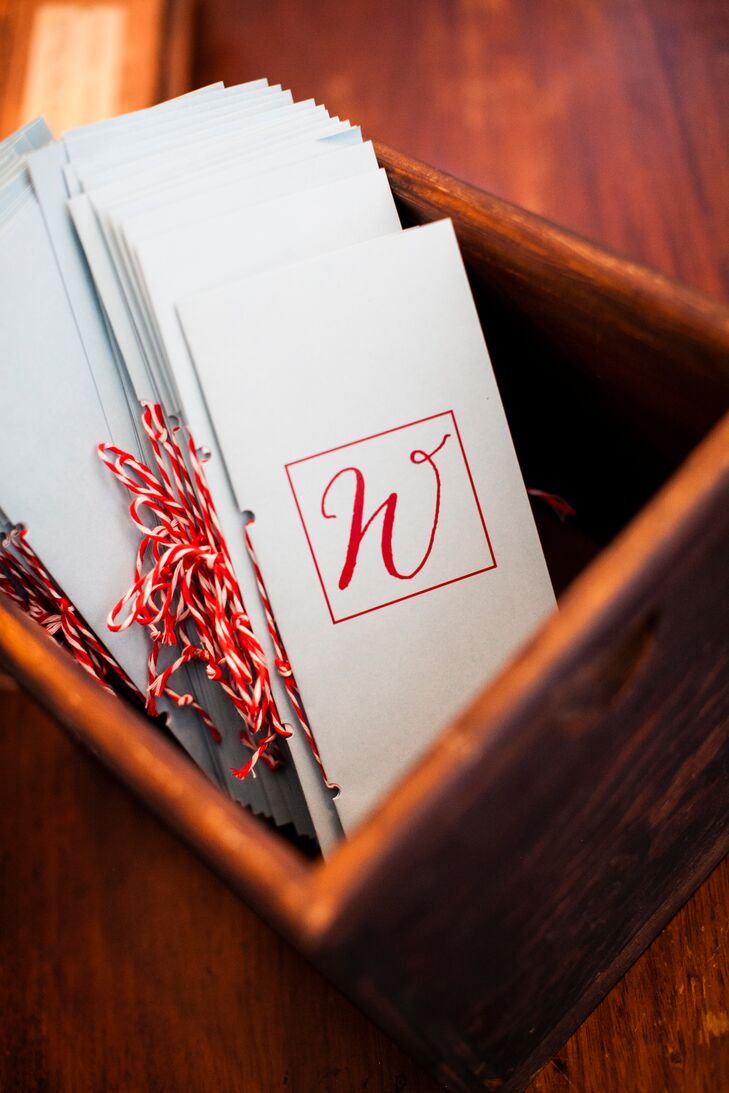 Red Monogrammed Ceremony Programs