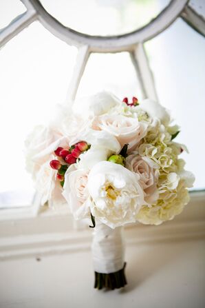 Ivory Rose and Peony Bridal Bouquet