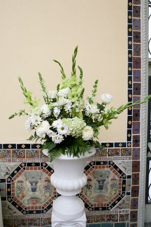 White and Green Flower Arrangement