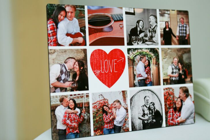 Photo Collage of Bride and Groom