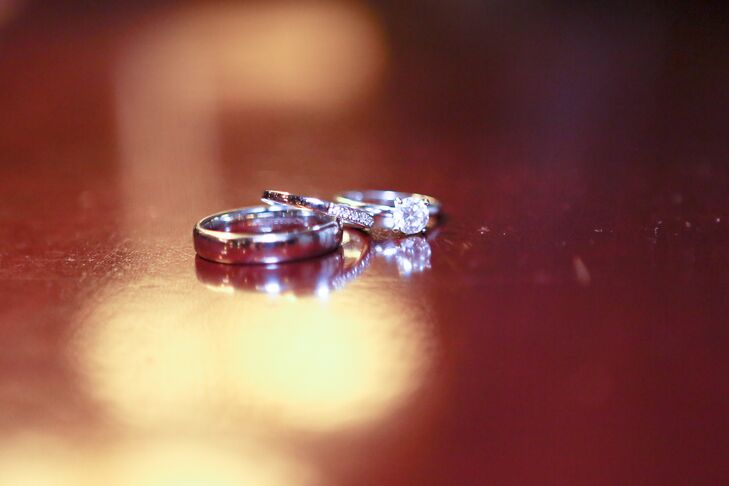 Silver Engagement and Wedding Rings