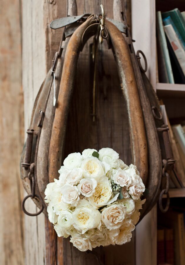 Soft Blended Ivory Bridal Bouquet for Ranch Wedding