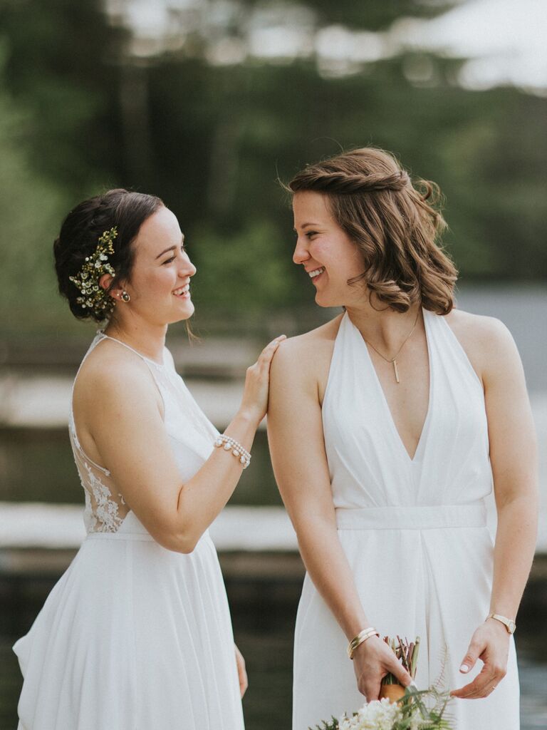 half up short wedding hair