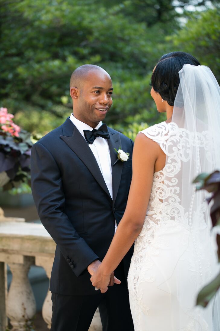 Classic Couple at Their Wedding at The Ivy Room at Tree Studios in Chicago, Illinois