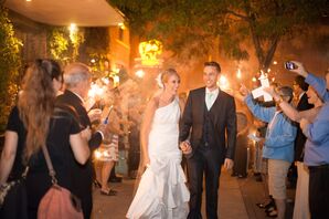 Jaclynn and Skyler Sparkler Exit
