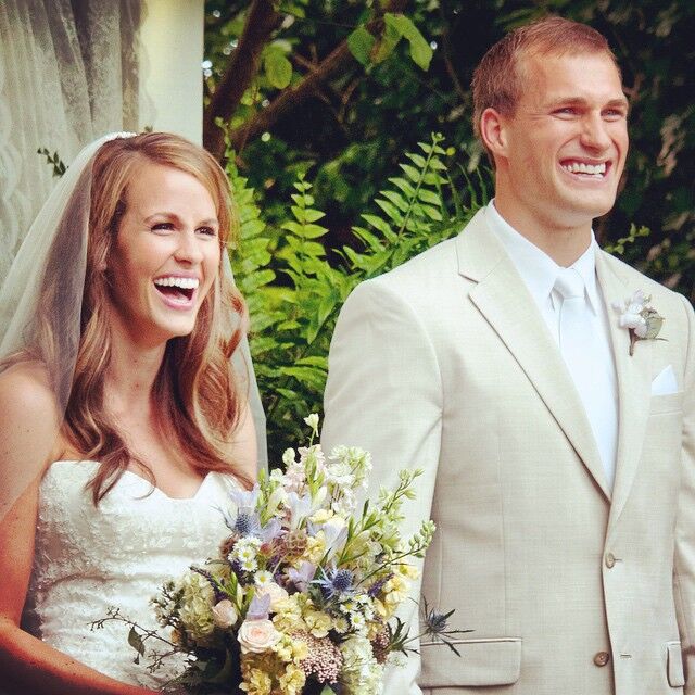 Kirk Cousins wedding photo with wife Julie