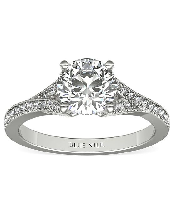 Blue Nile Round Cut Engagement Ring - 1