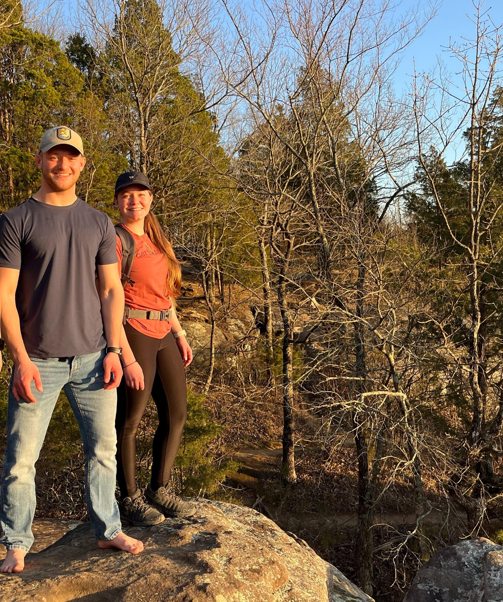 Hiking in Shawnee.
The day we started dating. Mike asked while we were stargazing that night!