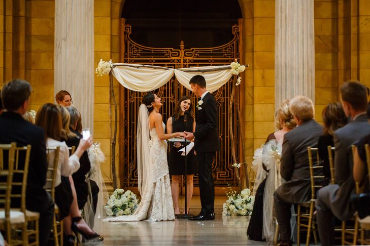 Couple Getting Married at Altar