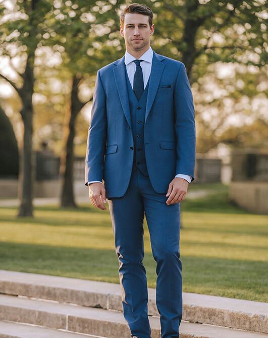 BLACKTIE SAVOY Blue Wedding Suit Blue Tuxedo - 2