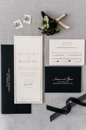 Vintage-Inspired Black-and-White Invites