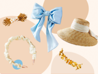 bridal hair accessores including bows, hats, headbands and hair pins