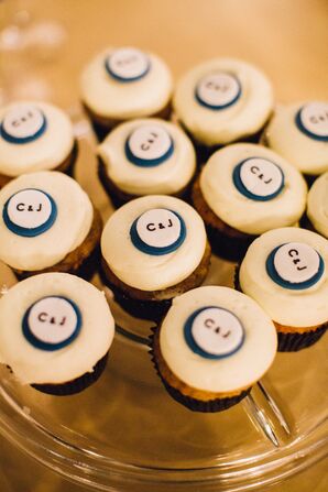 Monogrammed Salted Caramel Cupcakes