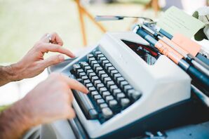 Vintage Typewriter Guest Book