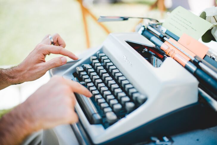 Vintage Typewriter Guest Book