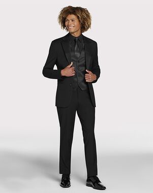 MEN’S WEARHOUSE Pronto Uomo Notch Lapel Tux Black Tuxedo