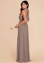 Birdy Grey Joyce Chiffon Dress in Toffee Halter Bridesmaid Dress - thumbnail - 3