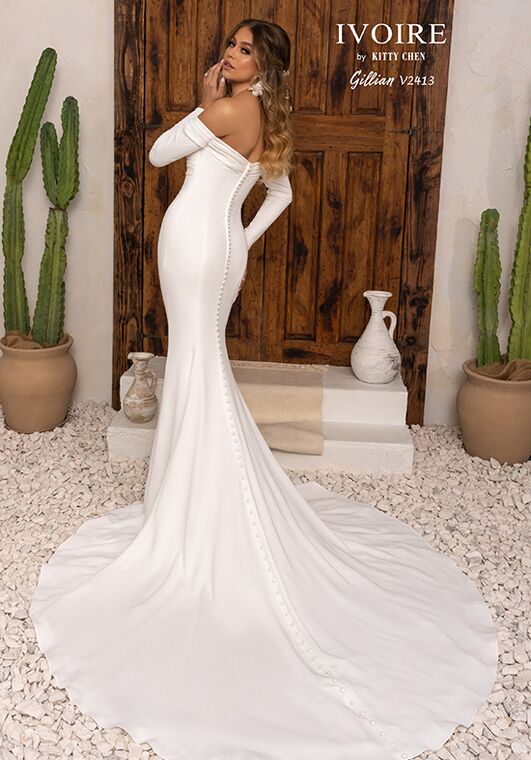 IVOIRE by KITTY CHEN GILLIAN, V2413 Fit-and-Flare Wedding Dress - 2