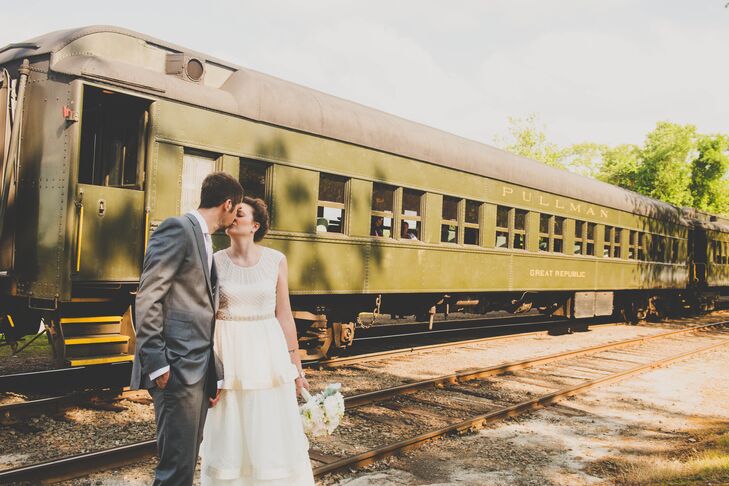 This couple brought elegant charm and rustic details to an industrial factory converted into a venue, making for a romantic wedding in Deep River, Con