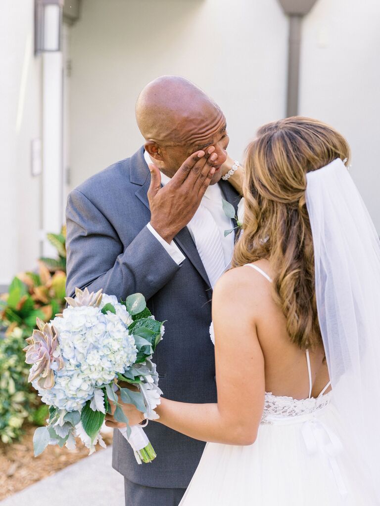 half up wedding hairstyle with veil