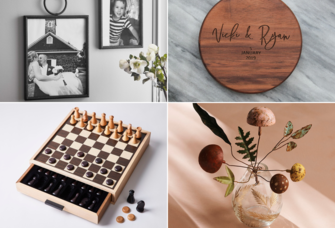 Collage of six-year wedding anniversary gift ideas
