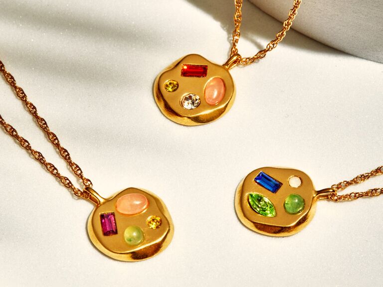 Unique gemstone necklaces bridesmaid gifts