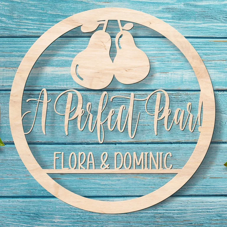 Perfect Pear 3D Engagement Photo Prop Cutout