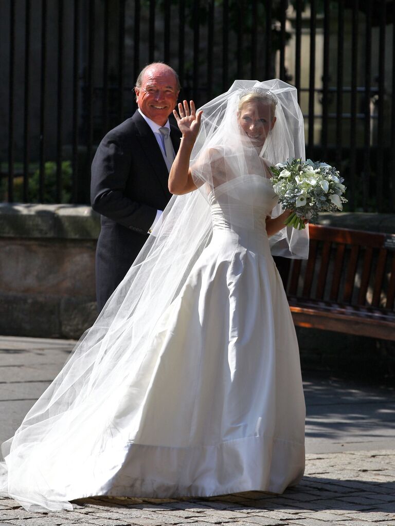 Zara Phillips' royal wedding gown