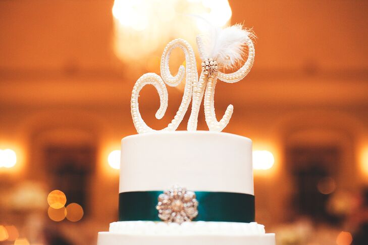 Cursive M Cake Topper