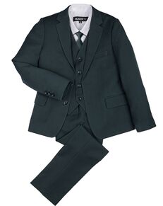 BLACKTIE "Liam" Hunter Green Suit (5-Piece Set) Flower Girl Dress and Ring Bearer Outfit