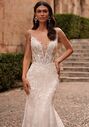 Moonlight Couture H1566A Mermaid and Trumpet Wedding Dress - thumbnail - 3