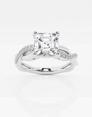 Grown Brilliance Asscher Cut Engagement Ring