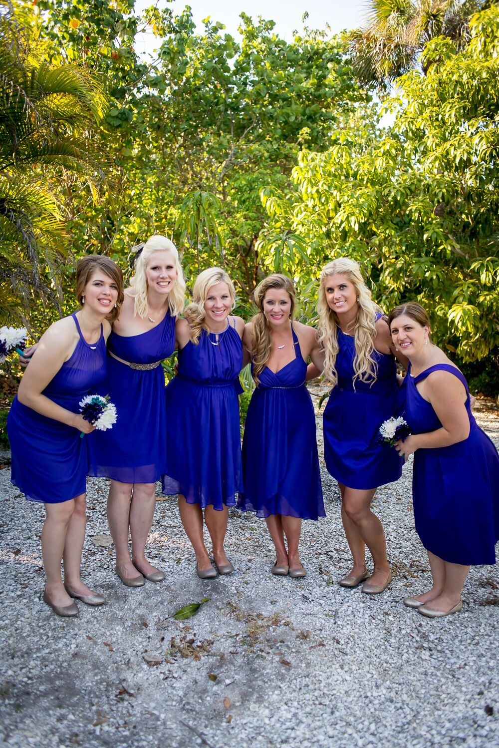 Different Styled Strapless Royal Blue Bridesmaid Dresses
