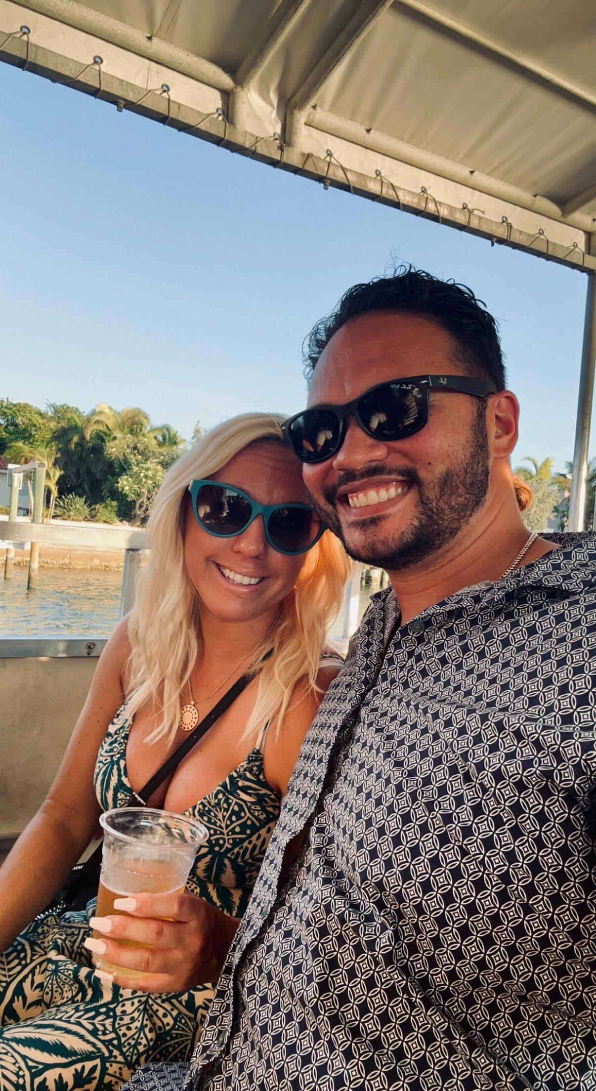 Sunset booze cruise with friends at John Pass, Maderia Beach. 