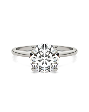 Forever One Moissanite Classic Round Cut Engagement Ring