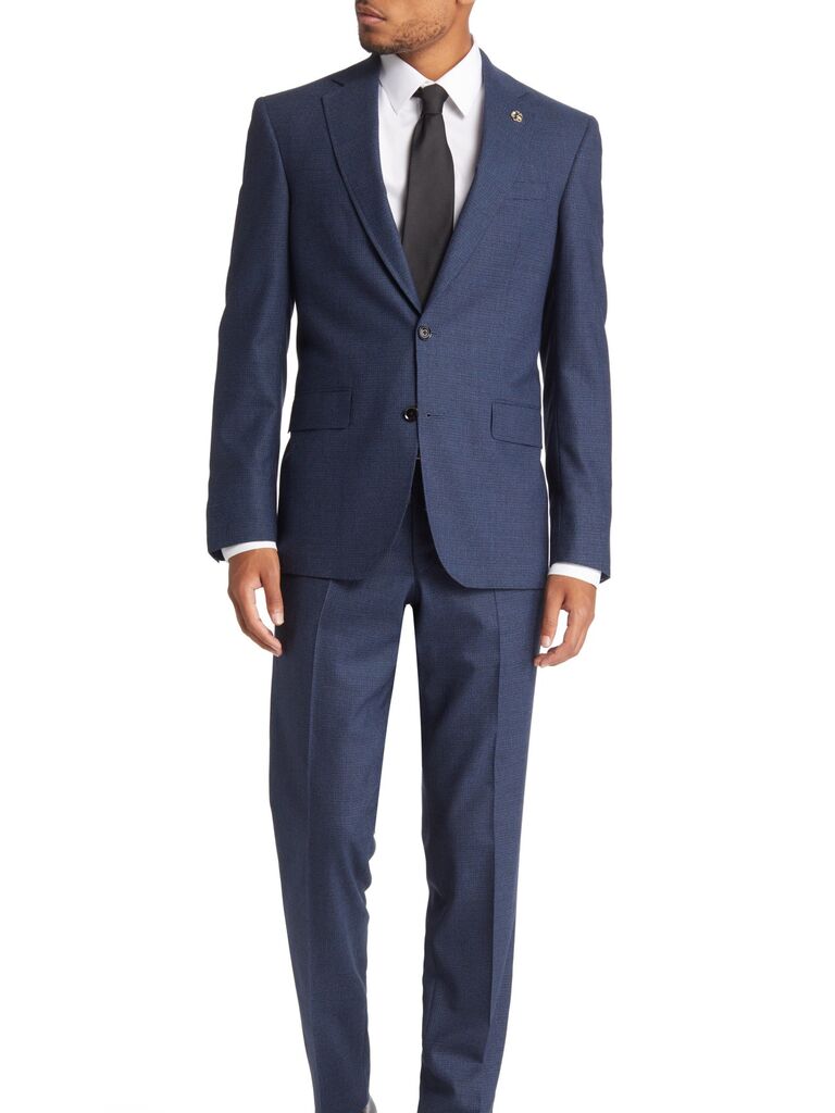 Navy blue semi-formal suit from Nordstrom. 