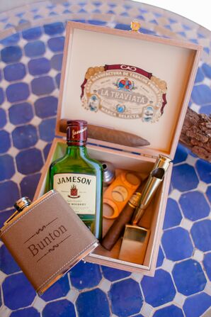 Whimsical Box of Irish Whiskey for Newlyweds