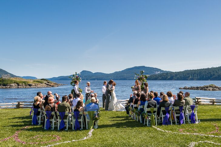 Bride and Groom's First Kiss