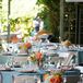 Bright Coral and Peach Table Decor
