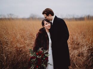 Cori Stuhlmiller (24 and a graphic designer) and Max Lamme (24 and an engineer) wed in a traditional ceremony at the bride’s family church, followed b